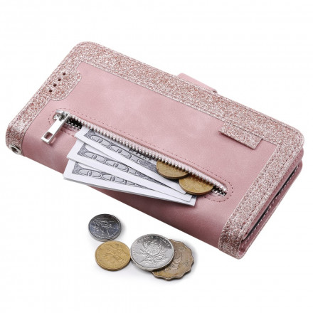 Tasche Samsung Galaxy A12 / M12 Verstärkte Konturen Reißverschlusstasche Tasche Samsung Galaxy A12 / M12 Verstärkte Konturen Reißverschlusstasche