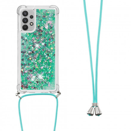 Samsung Galaxy A32 4G Glitter Cover mit Kordel