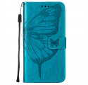 Samsung Galaxy A32 4G Schmetterling Design Tasche mit Trageriemen