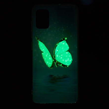 Samsung Galaxy A32 4G Schmetterling Cover Fluoreszierend Blau