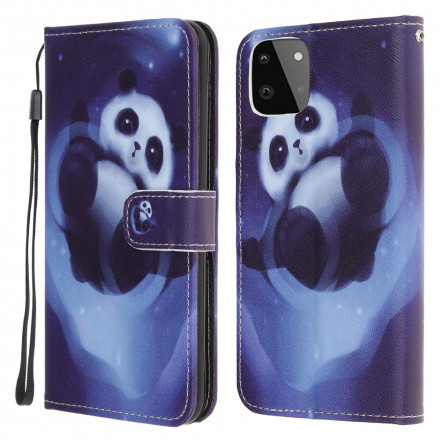 Samsung Galaxy A22 5G Panda Space Tasche mit Riemen