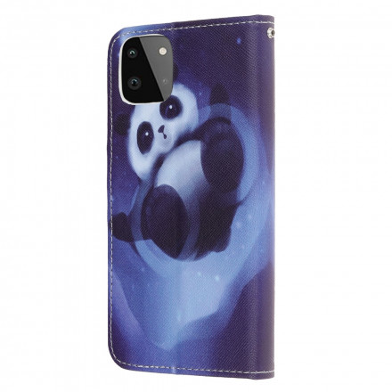 Samsung Galaxy A22 5G Panda Space Tasche mit Riemen