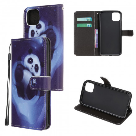 Samsung Galaxy A22 5G Panda Space Tasche mit Riemen