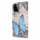 Samsung Galaxy A22 5G Schmetterling Prestige Tasche Blau