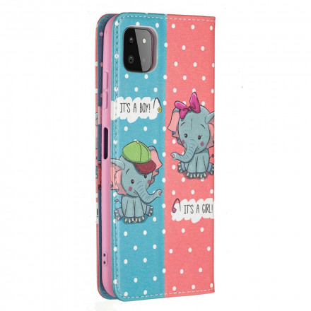 Flip Cover Samsung Galaxy A22 5G Baby Elefanten