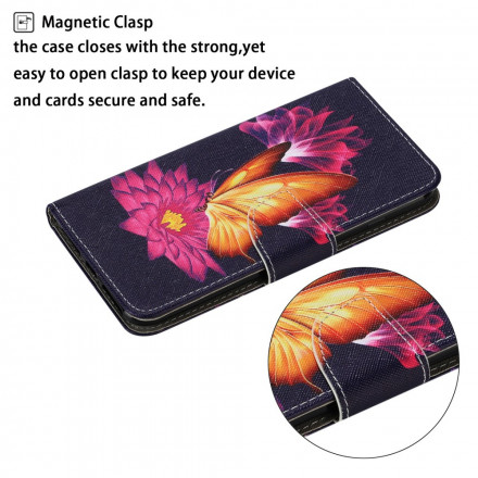 Samsung Galaxy A22 5G Schmetterling und Lotus Hülle