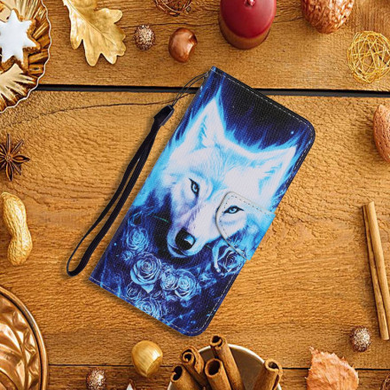 Hülle Samsung Galaxy A22 4G Wolf Weiß