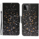 Samsung Galaxy A22 5G Hülle Sterne und Pailletten mit Lanyard