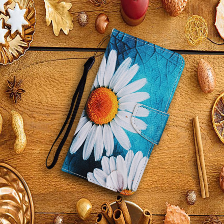 Samsung Galaxy A22 5G Magistrale Blumen Tasche mit Lanyard