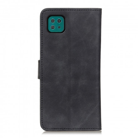 Hülle Samsung Galaxy A22 5G Matt Vintage Leather Effect KHAZNEH