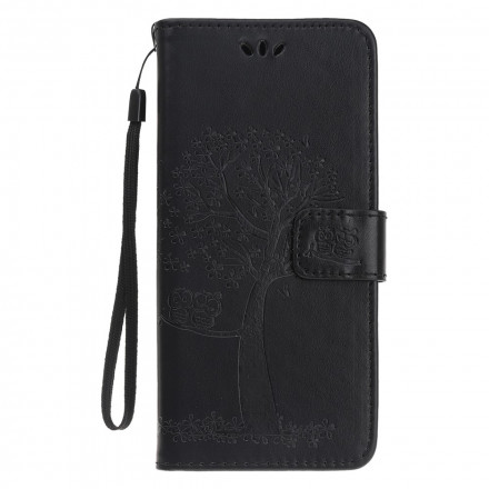 Samsung Galaxy A22 5G Baum & Eulen Tasche mit Riemen