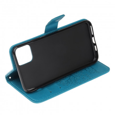 Samsung Galaxy A22 5G Baum & Eulen Tasche mit Riemen