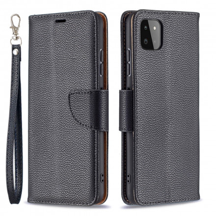 Samsung Galaxy A22 5G Litchi Tasche Oblique Klappe