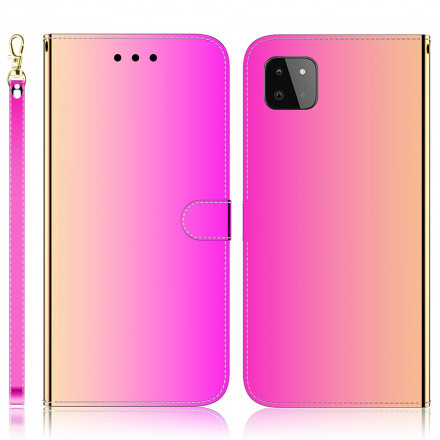 Hülle Samsung Galaxy A22 5G Kunstleder Cover MIroir