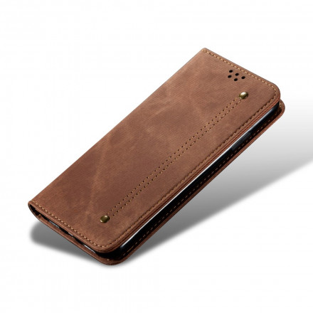 Flip Cover Vivo V21 5G Kunstleder Textur Jeans