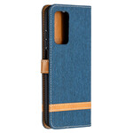 Xiaomi Mi 10T / 10T Pro Tasche Stoff und Lederoptik mit Riemen