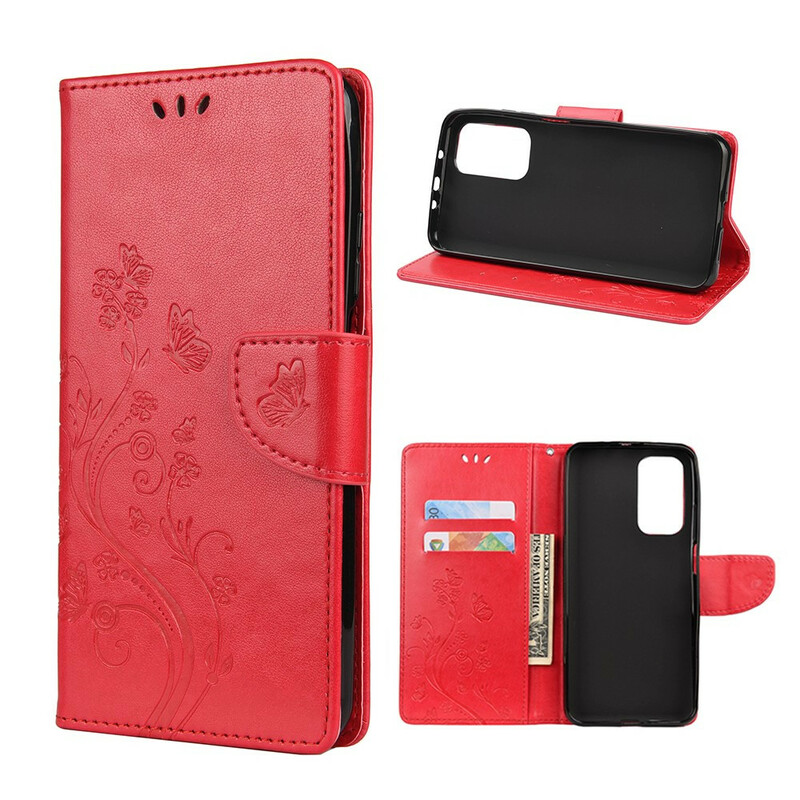 Xiaomi Mi 10T / 10T Pro Tasche Schmetterlinge und Blumen aus Asien