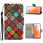 Xiaomi Mi 10T / 10T Pro Patchwork Mandalas Tasche mit Lanyard