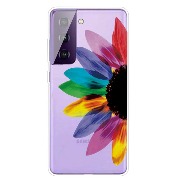 Samsung Galaxy S21 FE Cover Farbige Blume