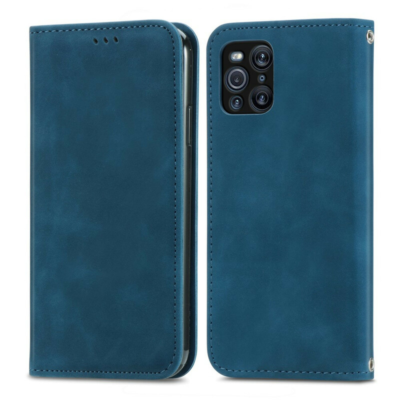 Flip Cover Oppo Find X3 / X3 Pro Kunstleder Vintage