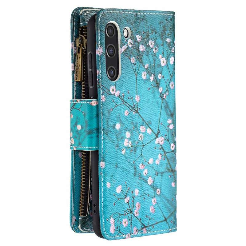 Samsung Galaxy S21 FE Tasche mit Reißverschluss Baum Samsung Galaxy S21 FE Tasche mit Reißverschluss Baum