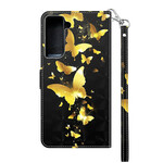 Hülle Samsung Galaxy S21 FE Gelbe Schmetterlinge