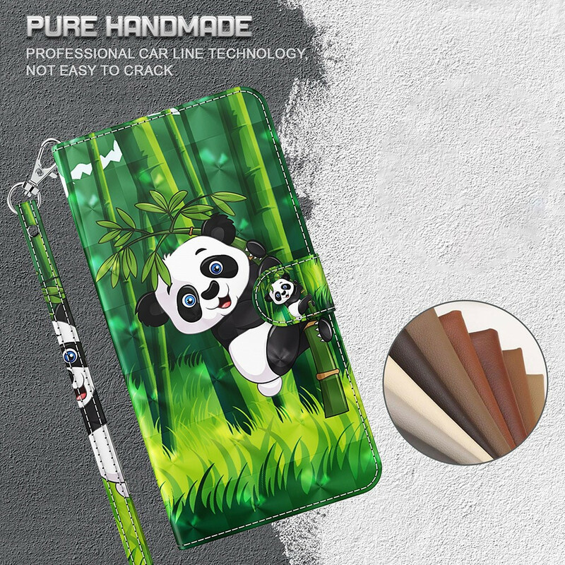 Hülle Samsung Galaxy S21 FE Panda und Bambus