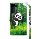 Hülle Samsung Galaxy S21 FE Panda und Bambus