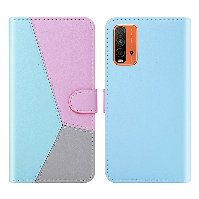 Xiaomi Redmi 9T / Note 9 Tasche Lederoptik Tricolor