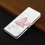Hülle Samsung Galaxy S21 FE Dreieck aus Pailletten