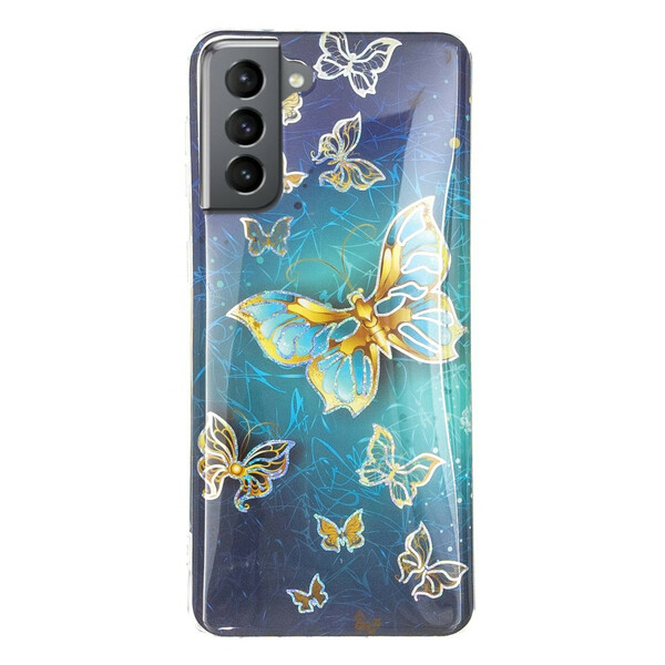 Samsung Galaxy S21 FE Schmetterlinge Cover Design