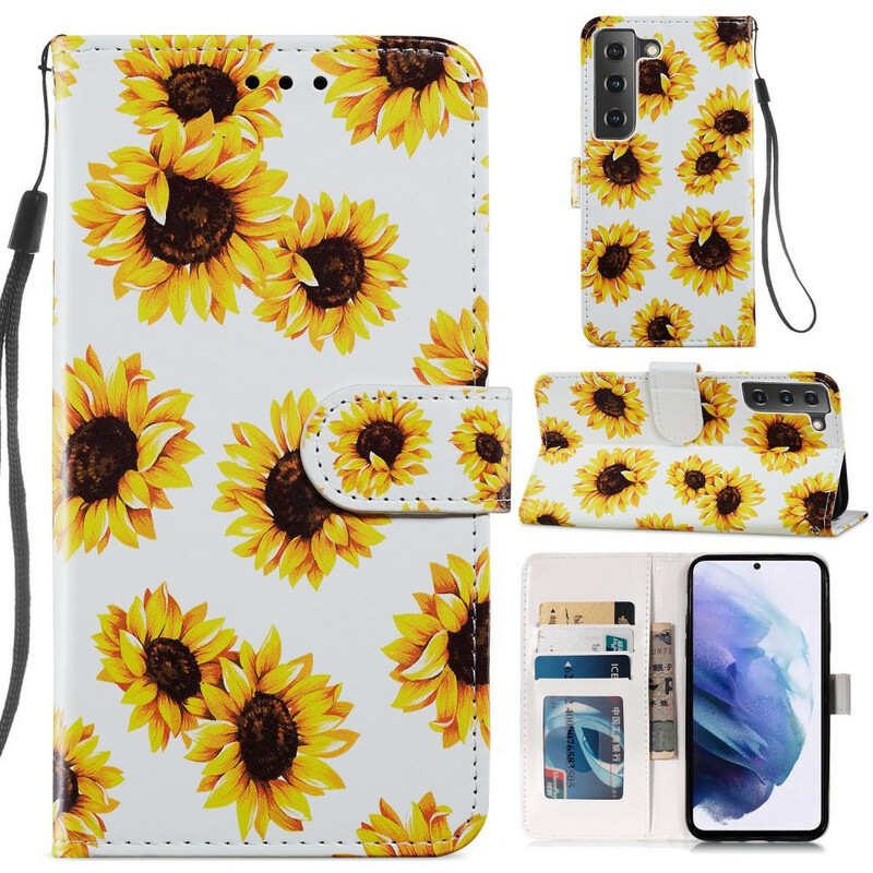 Hülle Samsung Galaxy S21 FE Sonnenblumen