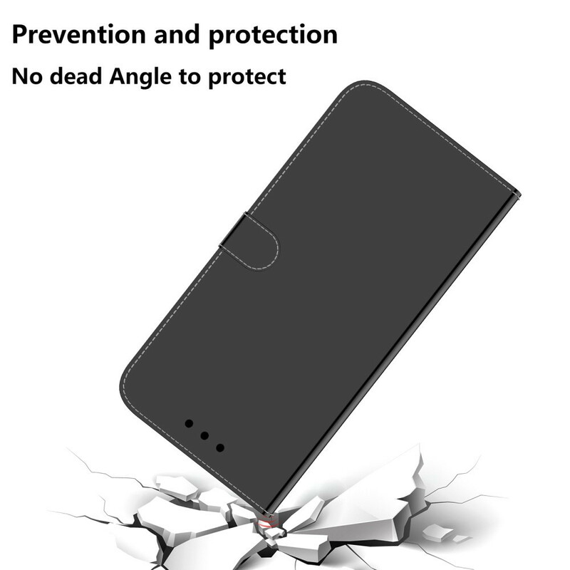 Hülle Samsung Galaxy S21 FE Kunstleder Cover Spiegelung