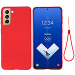 Samsung Galaxy S21 FE Liquides Silikon Cover mit Lanyard