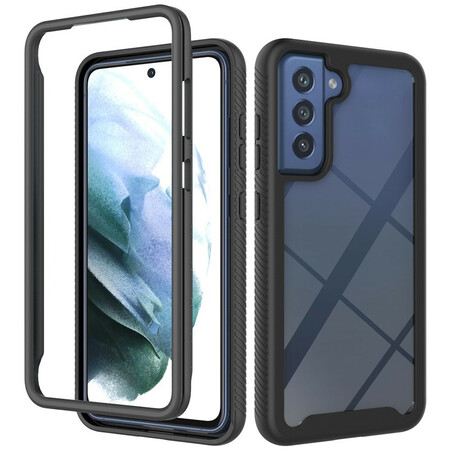 Samsung Galaxy S21 FE Cover Hybrid Design Kanten Silikon