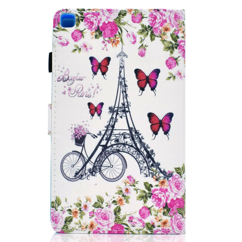 Hülle Samsung Galaxy Tab A7 Lite Tour Eiffel Vélo