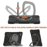 Samsung Galaxy Tab A7 Lite Cover Ultra Widerstandsfähig Ring-Drehhalter