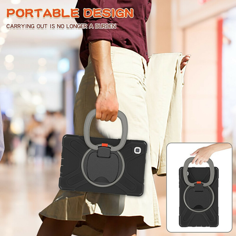 Samsung Galaxy Tab A7 Lite Cover Ultra Widerstandsfähig Ring-Drehhalter