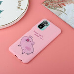 Xiaomi Redmi Note 10 / Note 10s Cover Schweinchen mit Kiss Lanyard