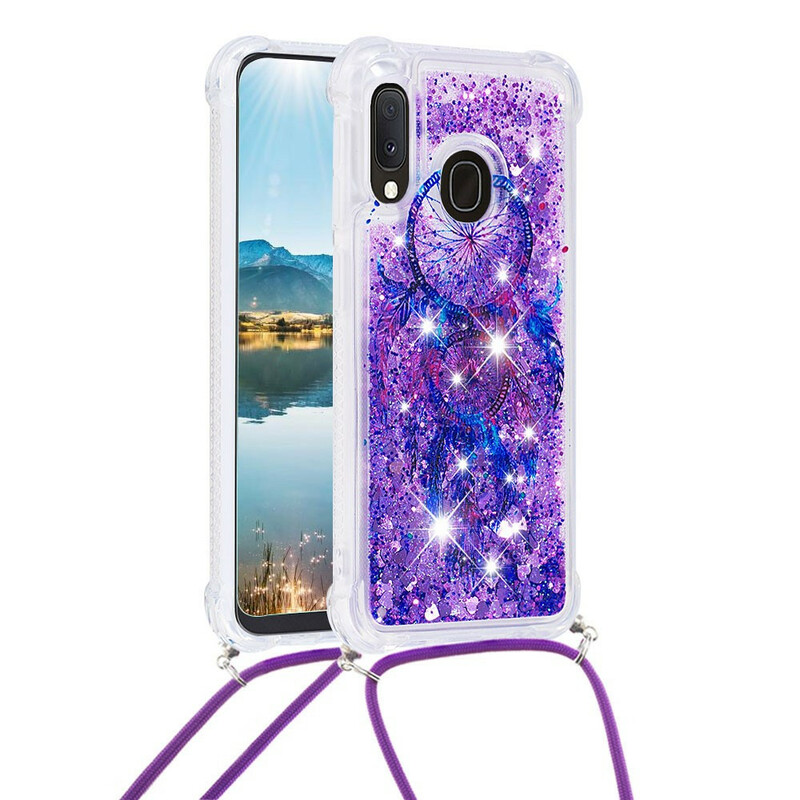 Samsung Galaxy A20e Kordel Glitzer Traumfänger Cover