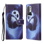 Xiaomi Redmi Note 10 5G / Poco M3 Pro 5G Panda Space Tasche mit Riemen