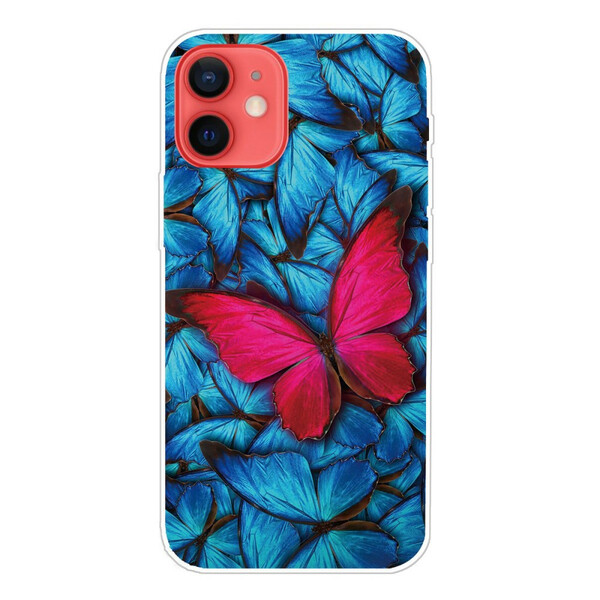 iPhone 13 Mini Flexible Hülle Schmetterlinge