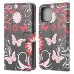 Hülle iPhone 13 Mini Verrückte Schmetterlinge