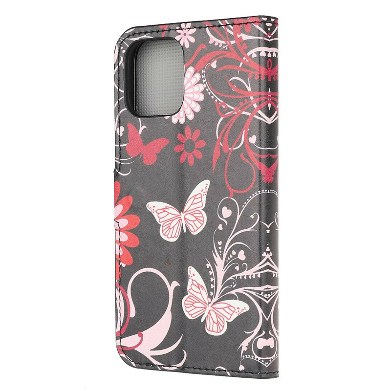 Hülle iPhone 13 Mini Verrückte Schmetterlinge