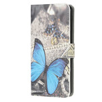 Hülle iPhone 13 Mini Schmetterling Blau