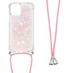 iPhone 13 Mini Glitter Cover mit Kordel