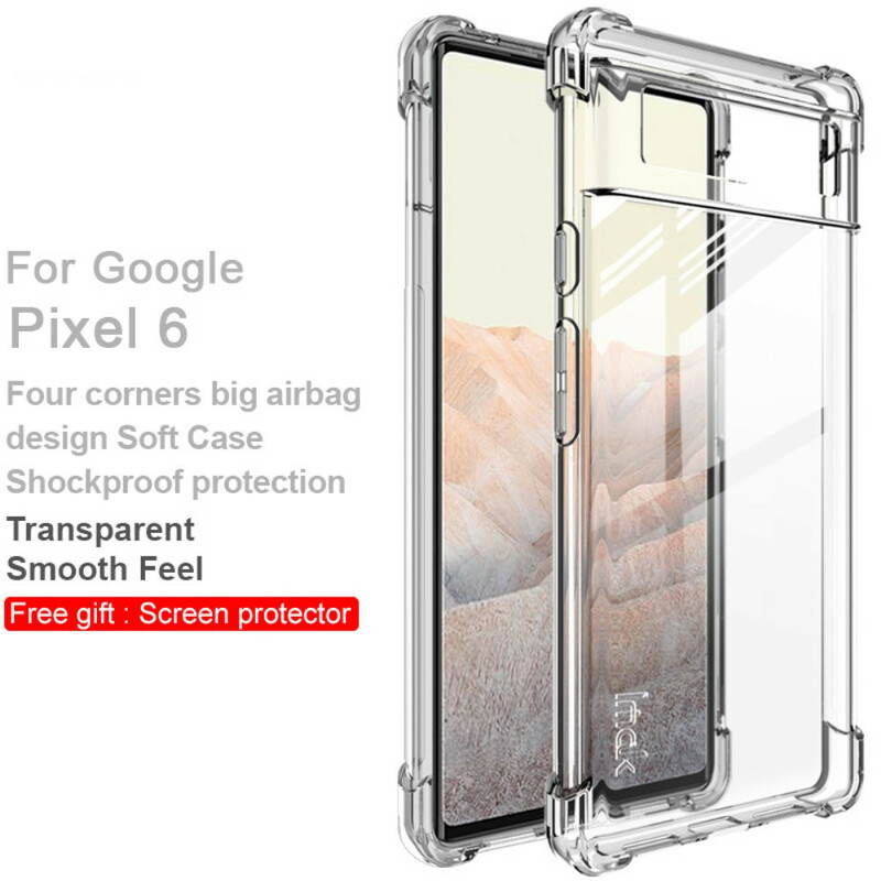 Transparentes Google Pixel 6 Cover mit IMAK Displayfolie