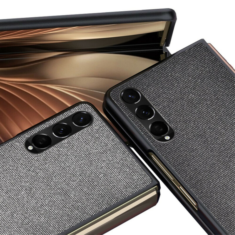 Samsung Galaxy Z Fold 3 5G Hülle mit strukturiertem Ledereffekt