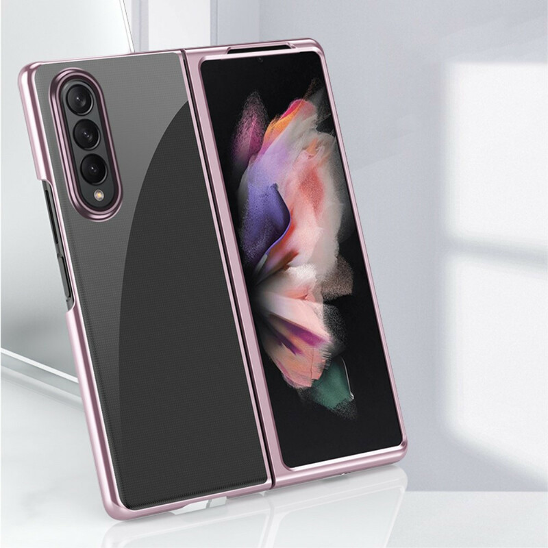 Samsung Galaxy Z Fold 3 5G Transparente Hülle im Metall-Look