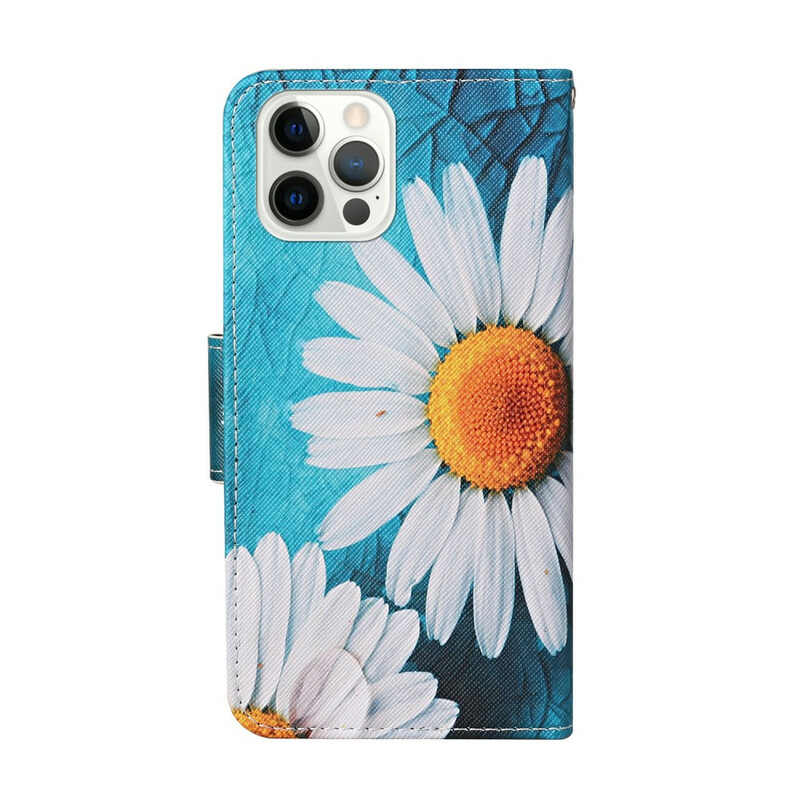 iPhone 13 Pro Magistrale Blumen Hülle mit Lanyard
